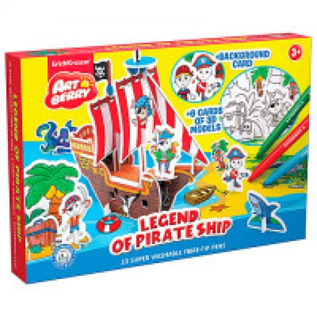 Игровой 3d пазл для раскрашивания legend of pirate ship Erich Krause 37311EK-no