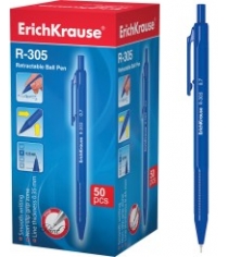 Ручка шариковая r 305 синий стержень Erich Krause 39055EK