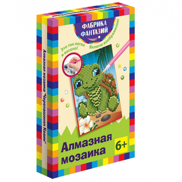 Алмазная мозаика черепашонок кевин 10x15 см Фабрика фантазий 940-48546