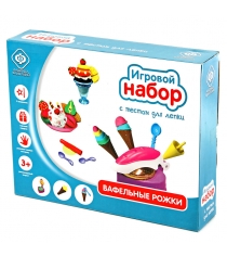 Игровой набор с тестом для лепки вафельные рожки Фабрика фантазий 120-59888...