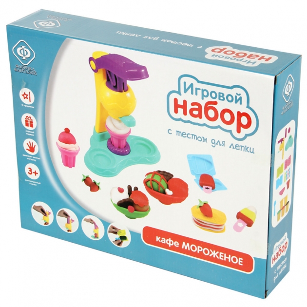 Игровой набор с тестом для лепки кафе мороженое Фабрика фантазий 120-59559