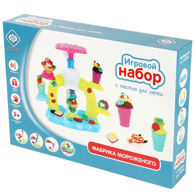 Игровой набор с тестом для лепки фабрика мороженого Фабрика фантазий 120-59558