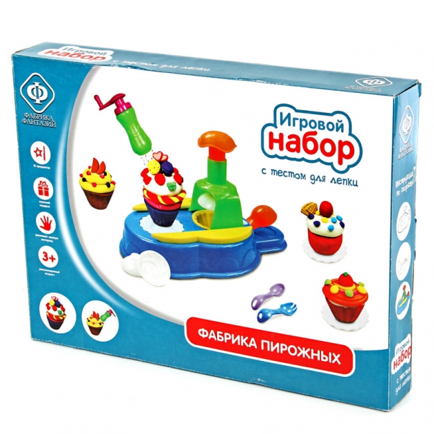 Игровой набор с тестом для лепки фабрика пирожных Фабрика фантазий 120-59889