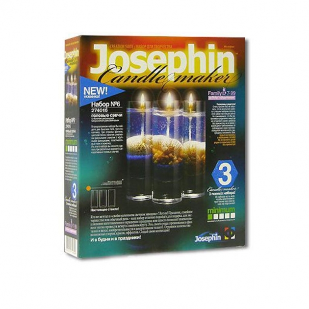 Набор для изготовления гелевых свечей josephin 6 с ракушками Фантазер 274016