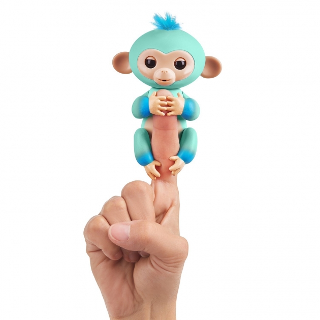 Fingerlings Обезьянка Эдди голубая 12 см 3724 интерактивная игрушка робот WowWee
