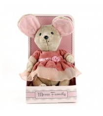 Мышка lady mouse лакомка в коралловом платье Fluffy Family 681201...