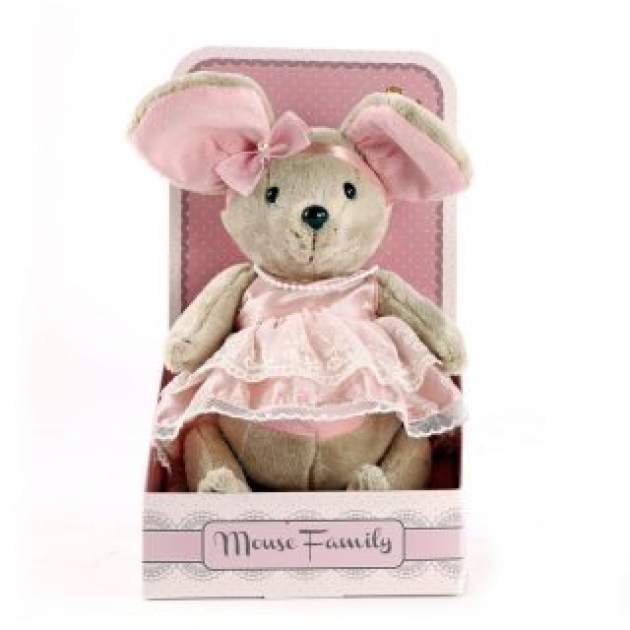 Мышка lady mouse зефирка в розовом платье Fluffy Family 681202