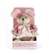 Мышка шарнирная lady mouse розочка в пальто Fluffy Family 681203...