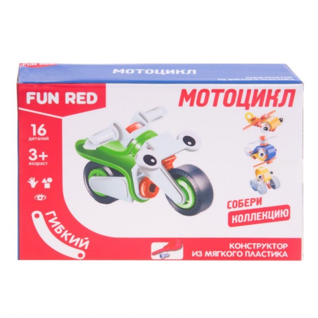 Конструктор гибкий мотоцикл 16 деталей Fun Red FRCF001-M