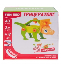 Конструктор гибкий трицератопс 40 деталей Fun Red FRCF002