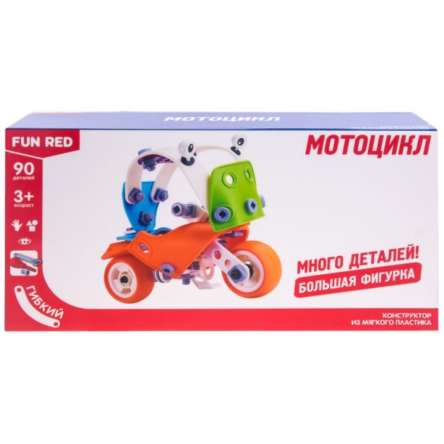 Конструктор гибкий мотоцикл 90 деталей Fun Red FRCF007