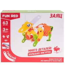 Конструктор гибкий заяц 63 детали Fun Red FRCF008