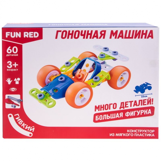 Конструктор гибкий гоночная машина 60 деталей Fun Red FRCF010