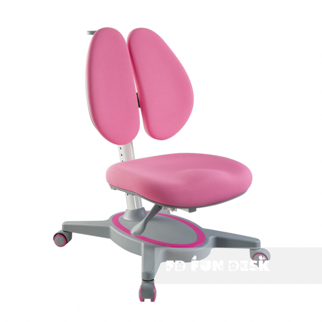 Ортопедическое кресло FunDesk Primavera II серый розовый