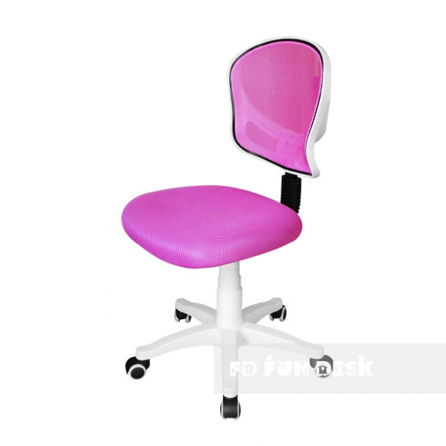 Регулируемое кресло Fundesk LST6 белый розовый