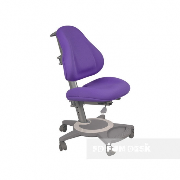 Кресло для дома FunDesk Bravo серый фиолетовый