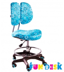 Детское кресло FunDesk SST6 серебро голубой