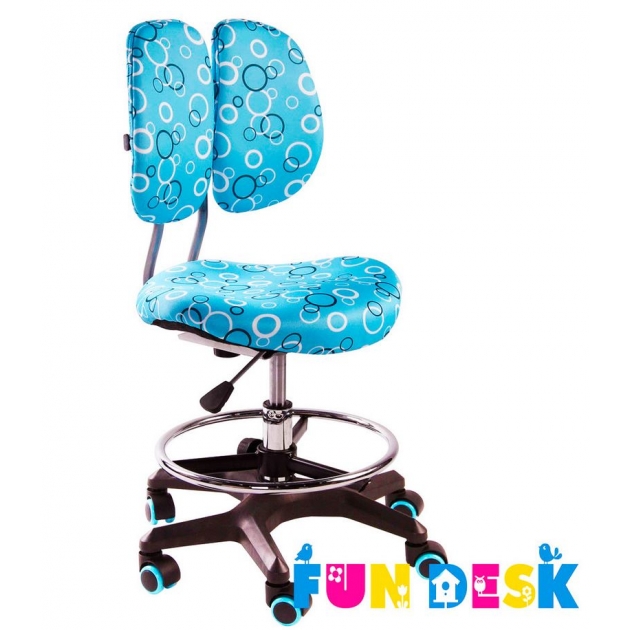 Детское кресло FunDesk SST6 серебро голубой