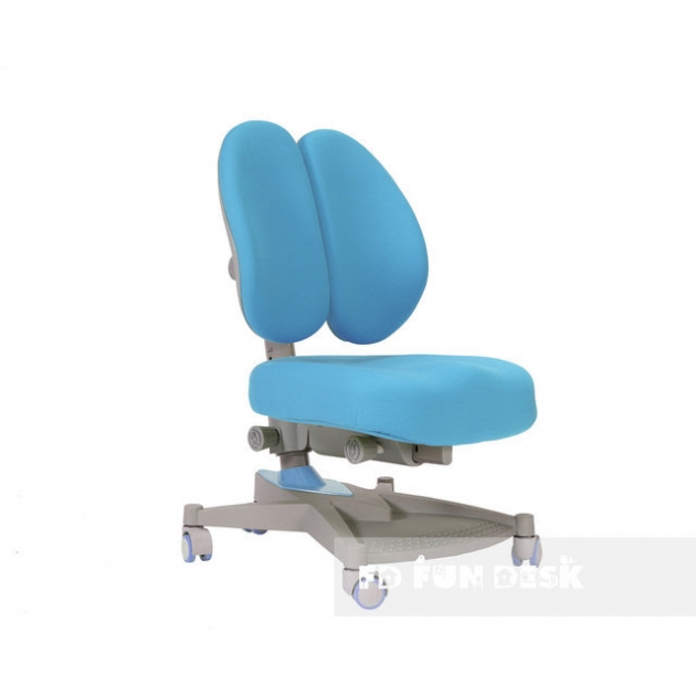 Ортопедическое кресло FunDesk Contento серый голубой