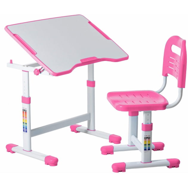 Комплект парта и стул трансформеры Fundesk sole ii pink
