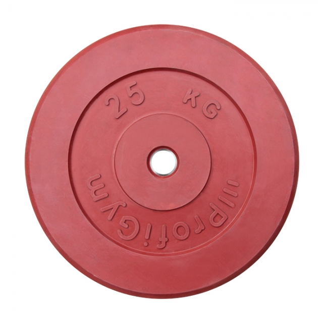 Диск обрезиненный ProfiGym d 26 мм красный 25 кг