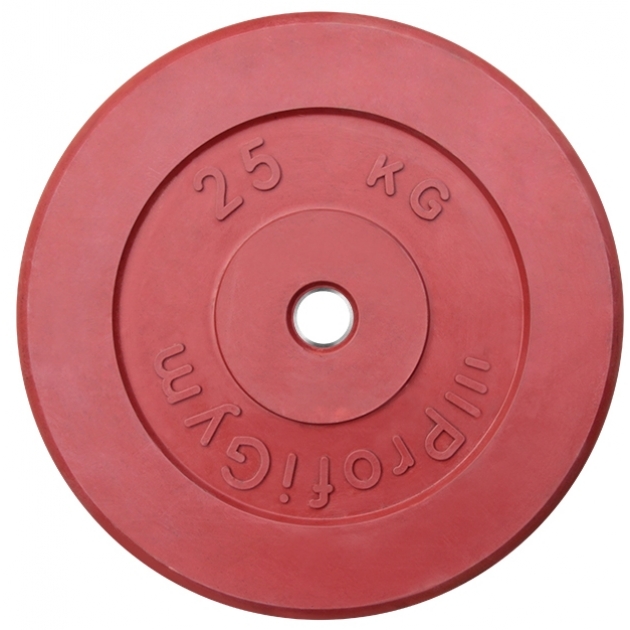 Диск обрезиненный ProfiGym d 31 мм красный 25 кг