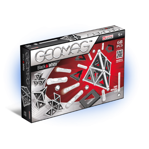 Магнитный конструктор Geomag 012 black and white 68 деталей