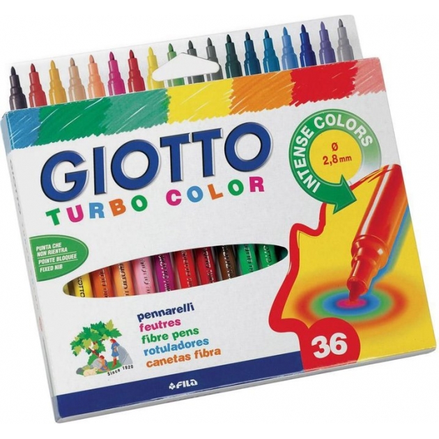 Фломастеры turbo color 36 цв Giotto 71600