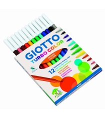 Фломастеры turbo color 12 цветов Giotto 416000