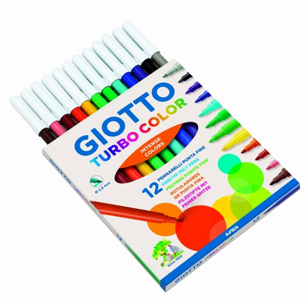 Фломастеры turbo color 12 цветов Giotto 416000