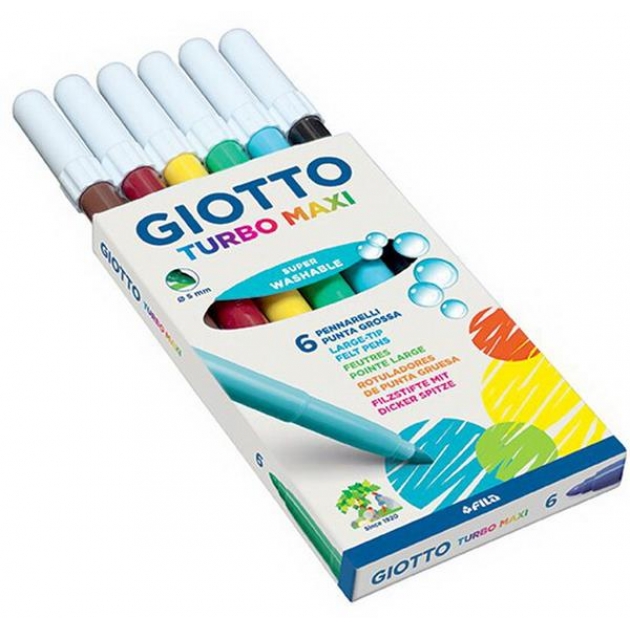 Фломастеры turbo color 6 цветов Giotto 453000