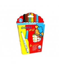 Фломастеры Super Fibre Pens 6 цветов детские Giotto be-be' 466600...