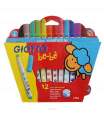 Фломастеры Super Fibre Pens 12цветов детские Giotto be-be' 466700...