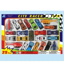 Набор из 25 гоночных машинок city racer 1:64 Global Way Shares Ltd 92753-25PS