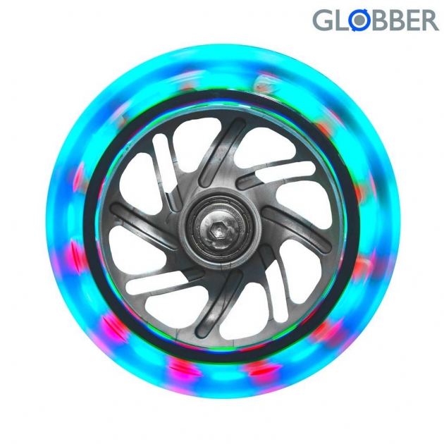 Колеса передние светящиеся Globber 120 мм комплект 2 шт 6671