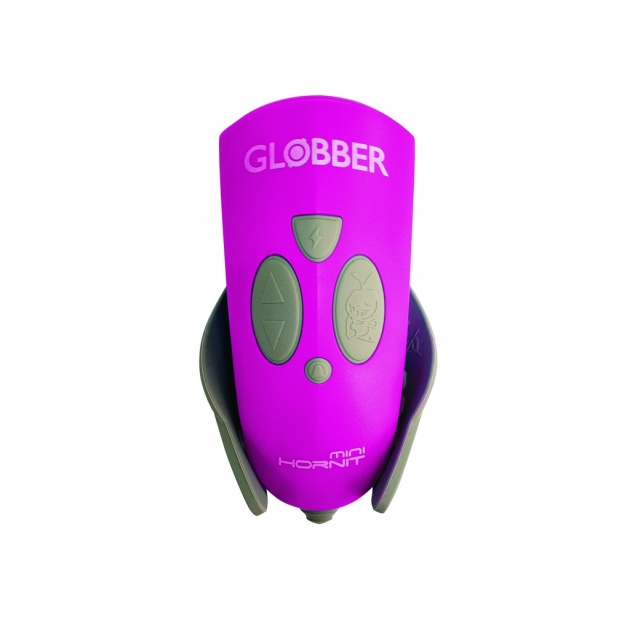 Звонок фонарик Globber для самокатов mini hornit 25 мелодий deep pink 6713