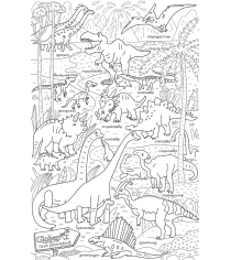 Раскраска плакат Globen парк динозавров 120х80см PA075...