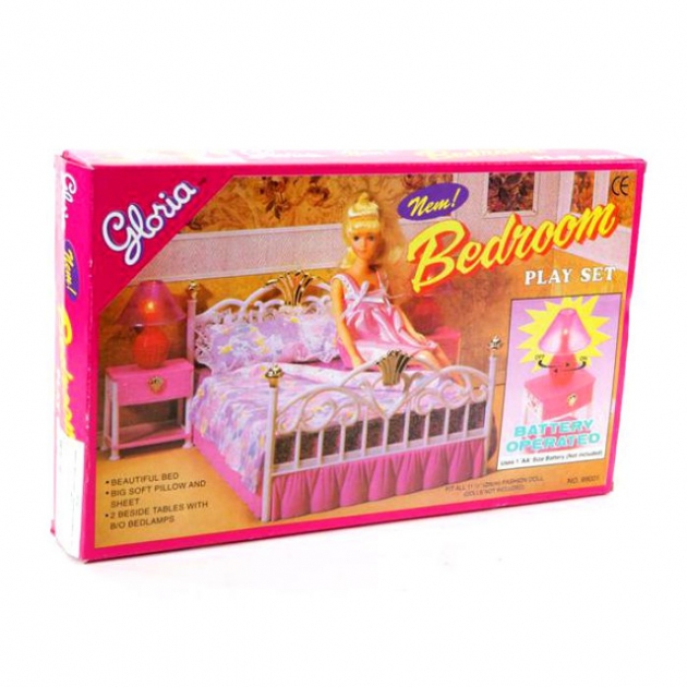 Набор мебели для кукол спальня свет Gloria 99001