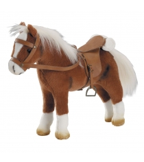 Игрушечная лошадь для кукол с седлом и уздечкой коричневая gotz 3401099
