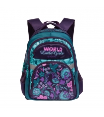Детский рюкзак world little girls фиолетово бирюзовый Grizzly RG-663-2/1