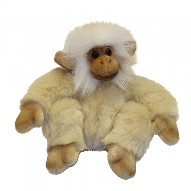 Hansa обезьянка сидящая палевая 20 см 2838