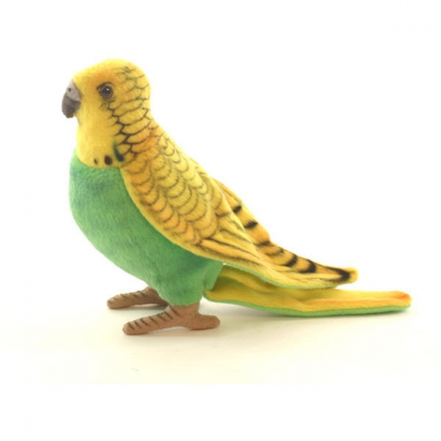 Hansa волнистый попугайчик зеленый 15 см 3653П