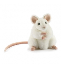 Мягкая игрушка белая мышь 16 см Hansa 5323
