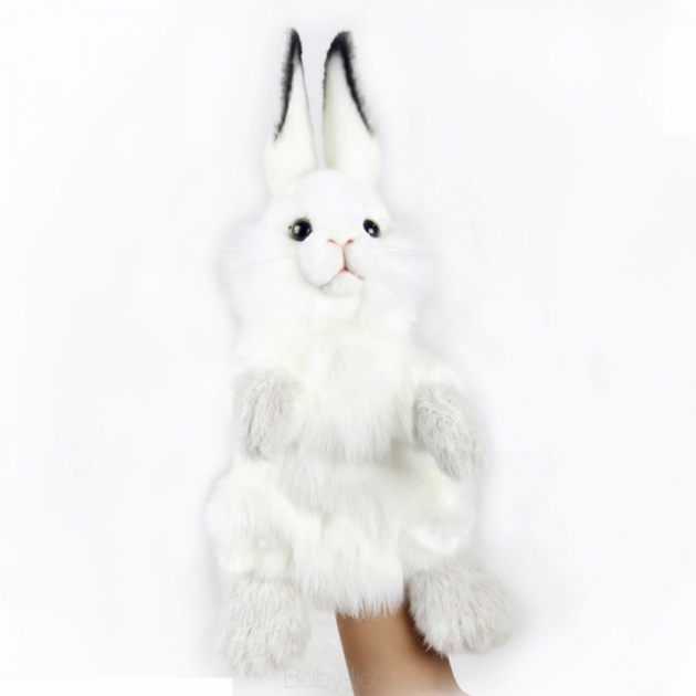 Мягкая игрушка Hansa белый кролик игрушка на руку 34 см 7156