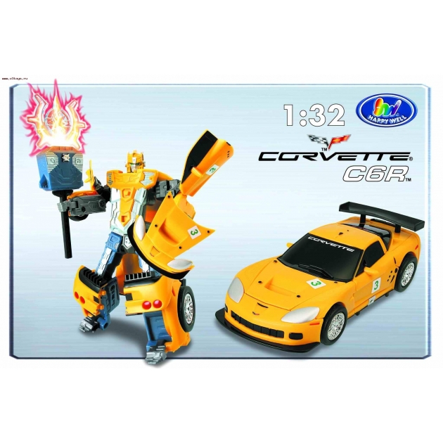 Робот трансформер chevrolet corvette c6r 14 см Happy Well 52070hw