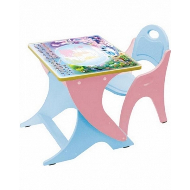Стол со стульчиком Интехпроект Части света розовый голубой