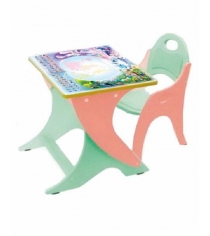 Стол со стульчиком Интехпроект Части света салатовый персик