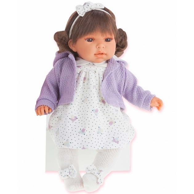 Кукла Juan Antonio Лорена в фиолетовом 37 см 1559V