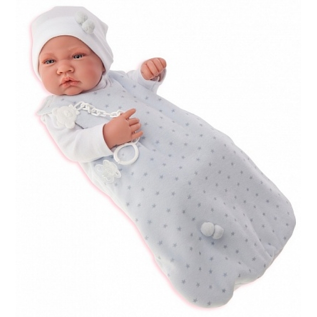 Кукла Juan Antonio младенец Кармело в голубом 42 см 5001B