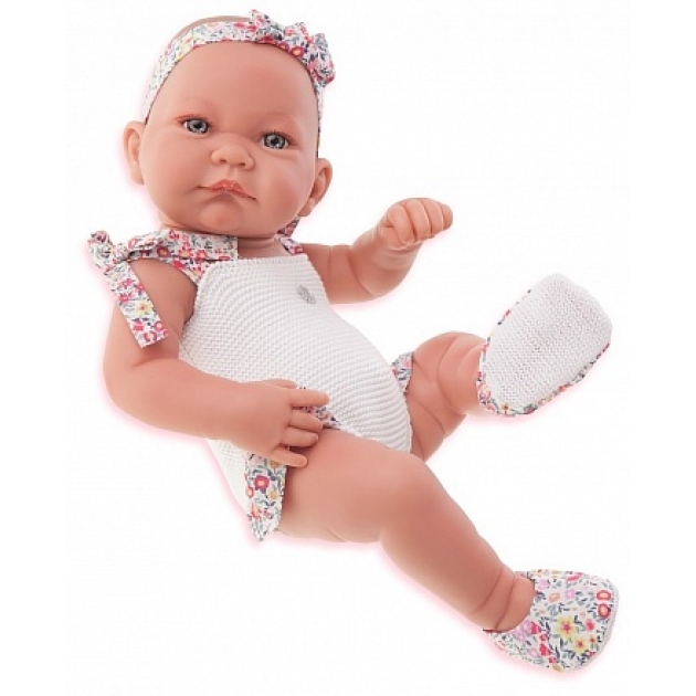 Кукла Juan Antonio младенец Ника в белом 42 см 5007W